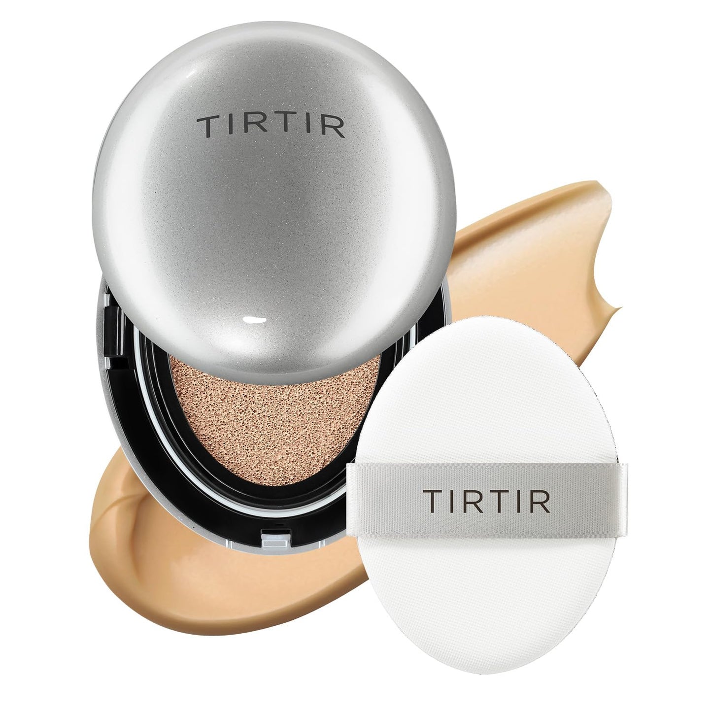 TIRTIR Mask Fit Aura Silver Cushion Foundation | Semi-Glow Finish, Natural Coverage & 72-Hour Radiant Hydration – Lightweight K-Beauty Cushion for Dry & Combination Skin