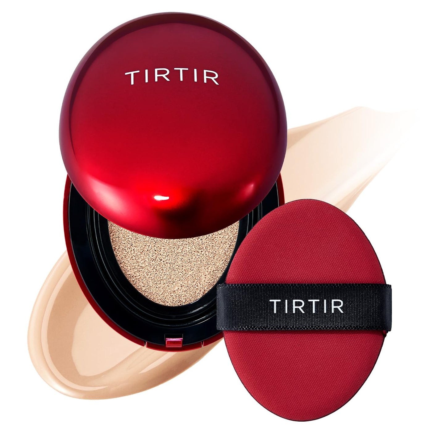 TIRTIR Mask Fit Red Cushion Foundation | Full Coverage, Weightless, Satin Glow Finish – 40 Shades Korean K-Beauty Foundation for All Skin Tones