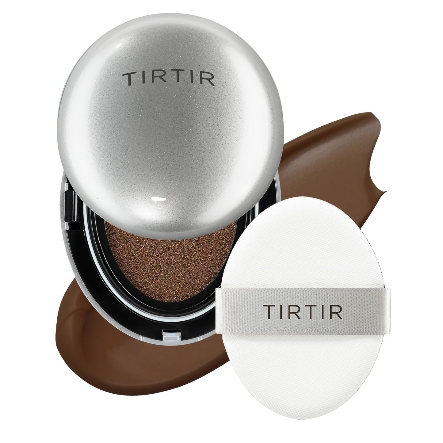 TIRTIR Mask Fit Aura Silver Cushion Foundation | Semi-Glow Finish, Natural Coverage & 72-Hour Radiant Hydration – Lightweight K-Beauty Cushion for Dry & Combination Skin