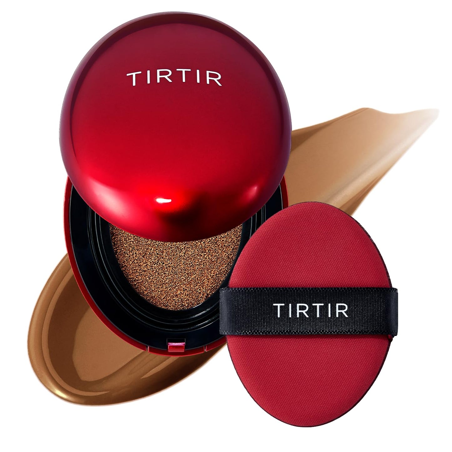 TIRTIR Mask Fit Red Cushion Foundation | Full Coverage, Weightless, Satin Glow Finish – 40 Shades Korean K-Beauty Foundation for All Skin Tones