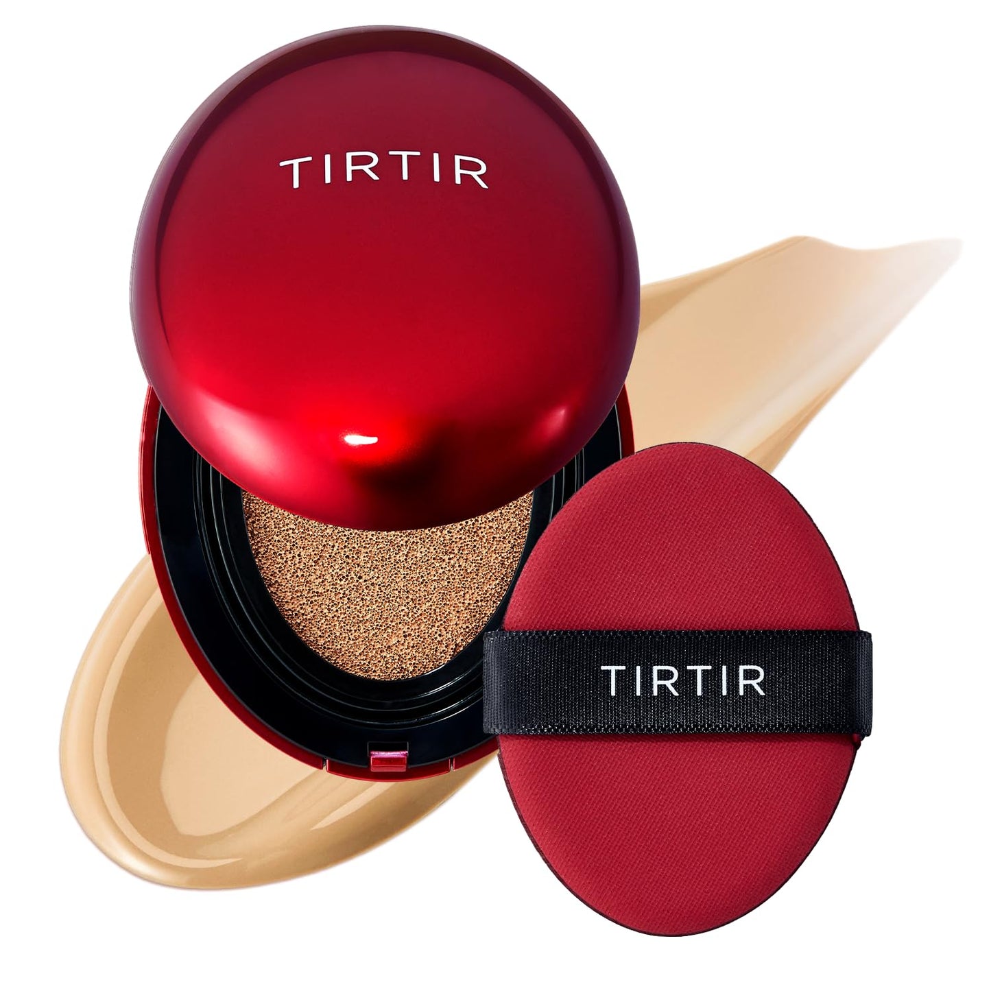 TIRTIR Mask Fit Red Cushion Foundation | Full Coverage, Weightless, Satin Glow Finish – 40 Shades Korean K-Beauty Foundation for All Skin Tones