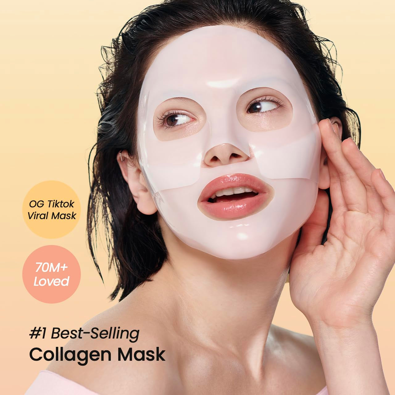Bio-Collagen Real Deep Mask | Overnight Hydrogel Sheet Mask for Deep Hydration, Elasticity & Pore Refinement – Korean Skincare Set (1.19oz x 4ea)