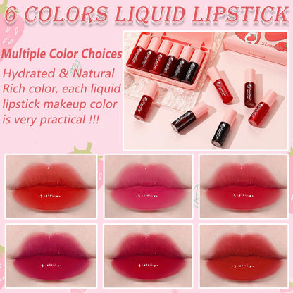 6-Color K-Beauty Lip Tint | Waterproof 3-in-1 Tint