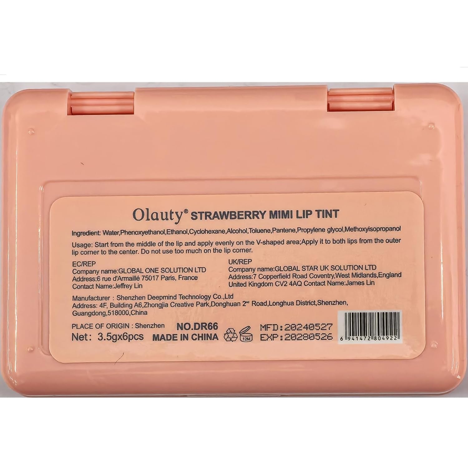 6-Color K-Beauty Lip Tint | Waterproof 3-in-1 Tint