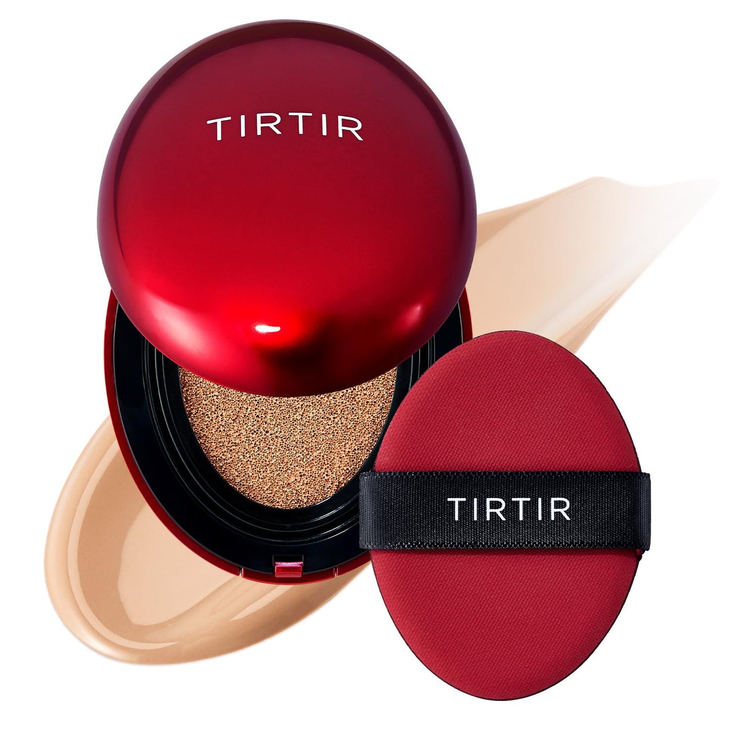 TIRTIR Mask Fit Red Cushion Foundation | Full Coverage, Weightless, Satin Glow Finish – 40 Shades Korean K-Beauty Foundation for All Skin Tones