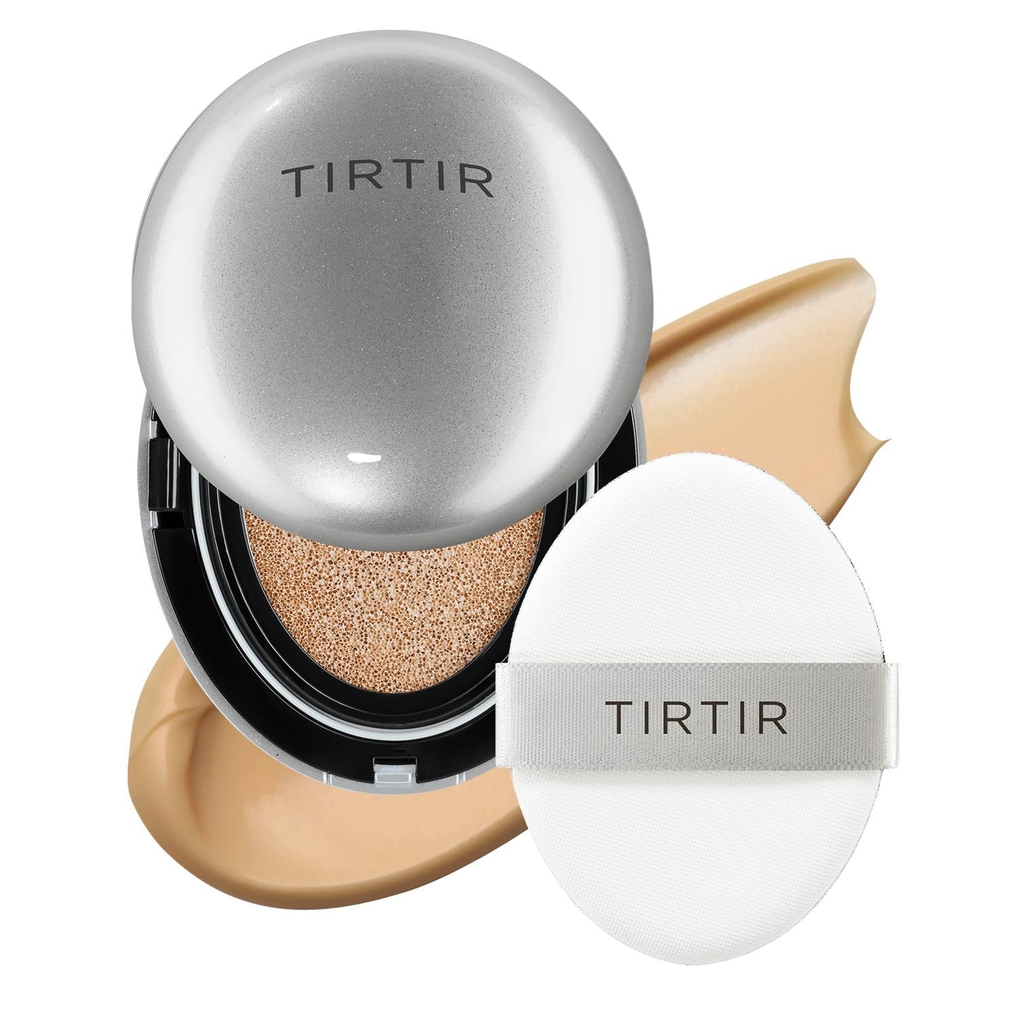 TIRTIR Mask Fit Aura Silver Cushion Foundation | Semi-Glow Finish, Natural Coverage & 72-Hour Radiant Hydration – Lightweight K-Beauty Cushion for Dry & Combination Skin