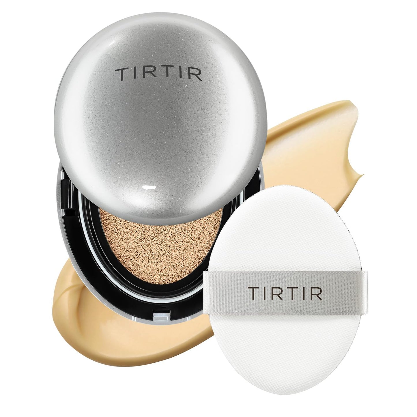 TIRTIR Mask Fit Aura Silver Cushion Foundation | Semi-Glow Finish, Natural Coverage & 72-Hour Radiant Hydration – Lightweight K-Beauty Cushion for Dry & Combination Skin
