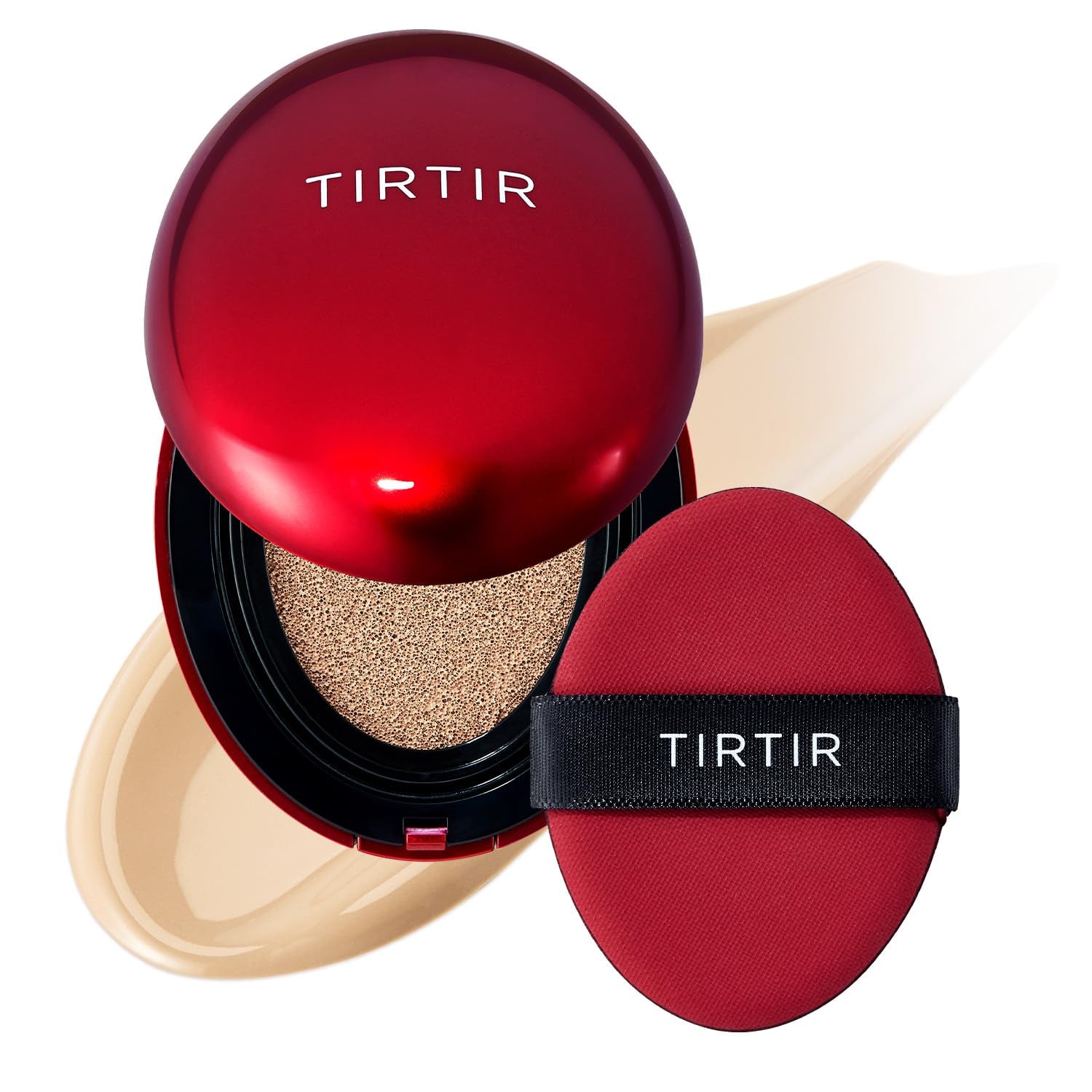 TIRTIR Mask Fit Red Cushion Foundation | Full Coverage, Weightless, Satin Glow Finish – 40 Shades Korean K-Beauty Foundation for All Skin Tones