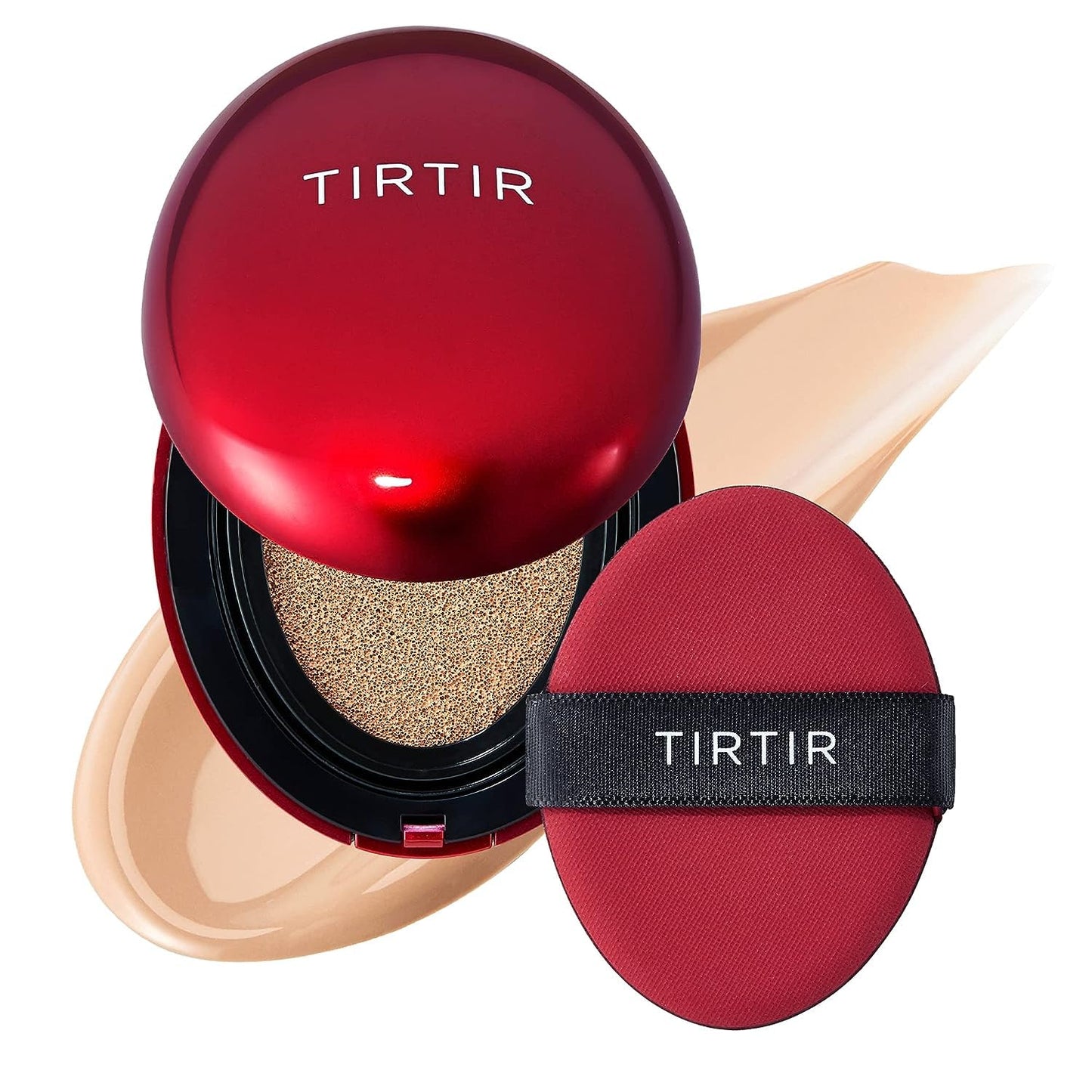 TIRTIR Mask Fit Red Cushion Foundation | Full Coverage, Weightless, Satin Glow Finish – 40 Shades Korean K-Beauty Foundation for All Skin Tones