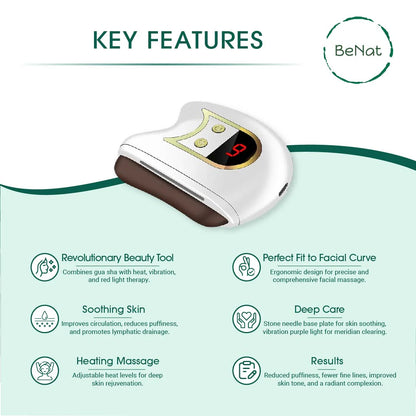 Lift, Sculpt & Glow Toolkit | LED Therapy, Electric Gua Sha & Microcurrent Facial Massager – Complete At-Home K-Beauty Spa System