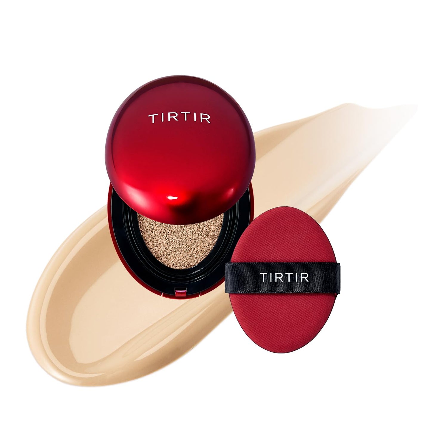 TIRTIR Mask Fit Red Cushion Foundation | Full Coverage, Weightless, Satin Glow Finish – 40 Shades Korean K-Beauty Foundation for All Skin Tones