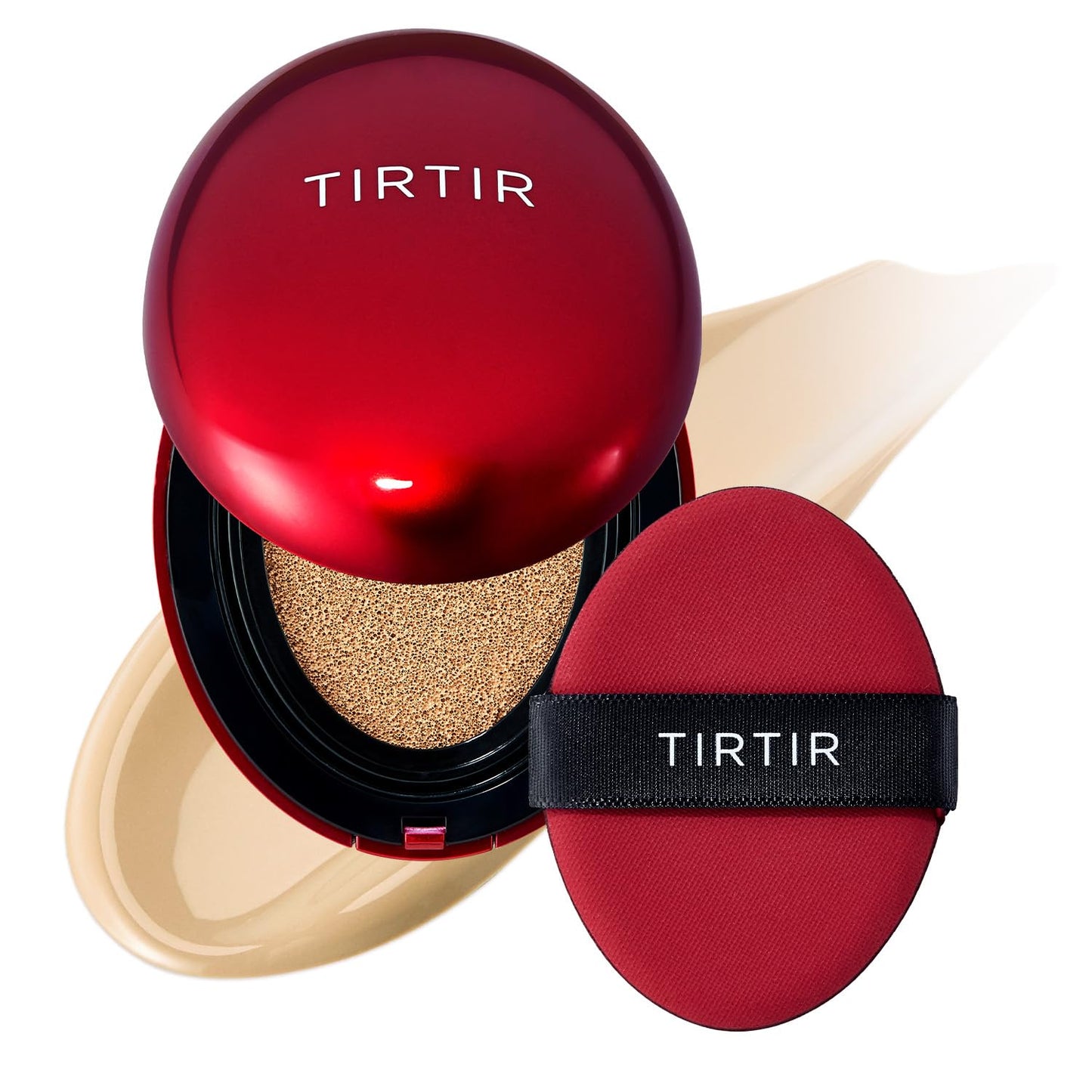 TIRTIR Mask Fit Red Cushion Foundation | Full Coverage, Weightless, Satin Glow Finish – 40 Shades Korean K-Beauty Foundation for All Skin Tones