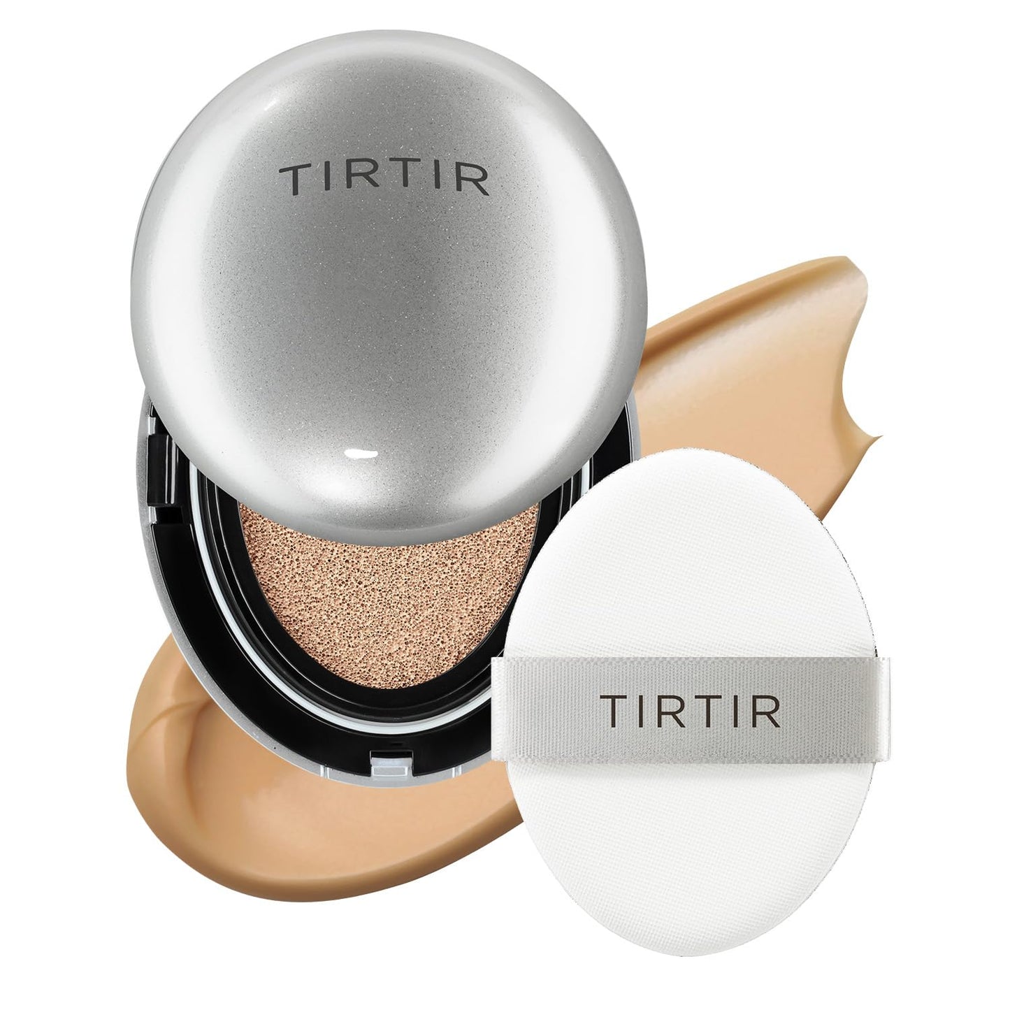 TIRTIR Mask Fit Aura Silver Cushion Foundation | Semi-Glow Finish, Natural Coverage & 72-Hour Radiant Hydration – Lightweight K-Beauty Cushion for Dry & Combination Skin