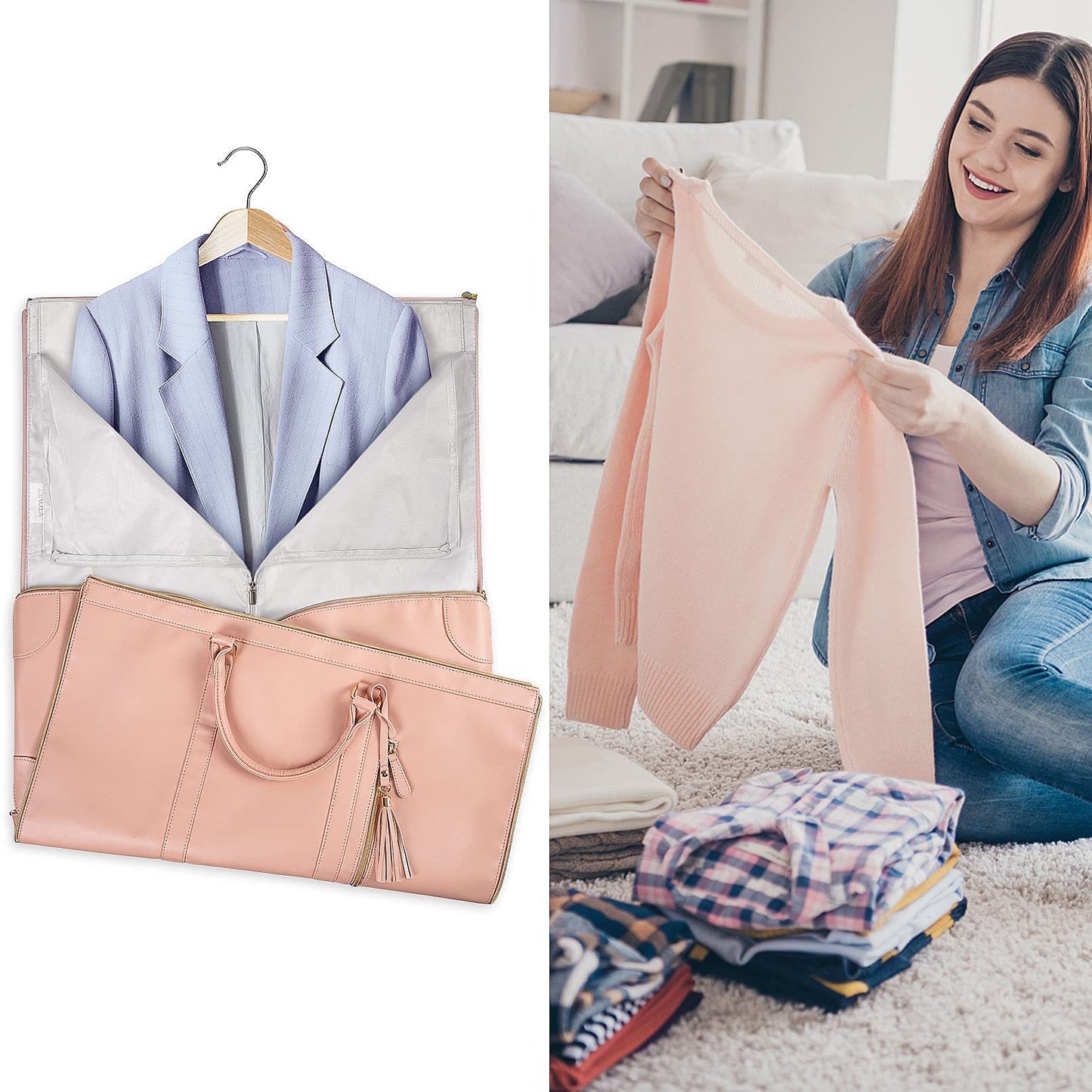 Stylish and Versatile Large Capacity Waterproof Travel Duffel - Your Perfect Foldable Suit & Tote Companion