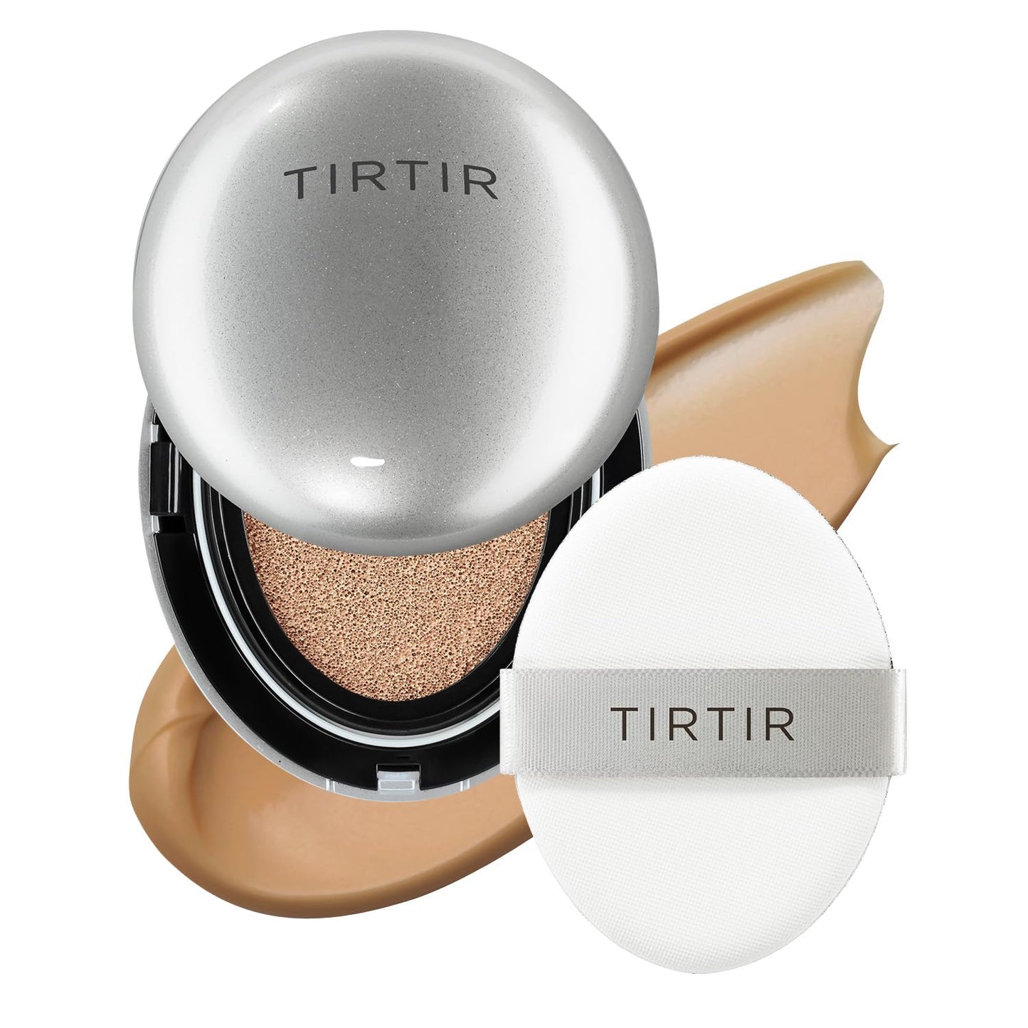 TIRTIR Mask Fit Aura Silver Cushion Foundation | Semi-Glow Finish, Natural Coverage & 72-Hour Radiant Hydration – Lightweight K-Beauty Cushion for Dry & Combination Skin