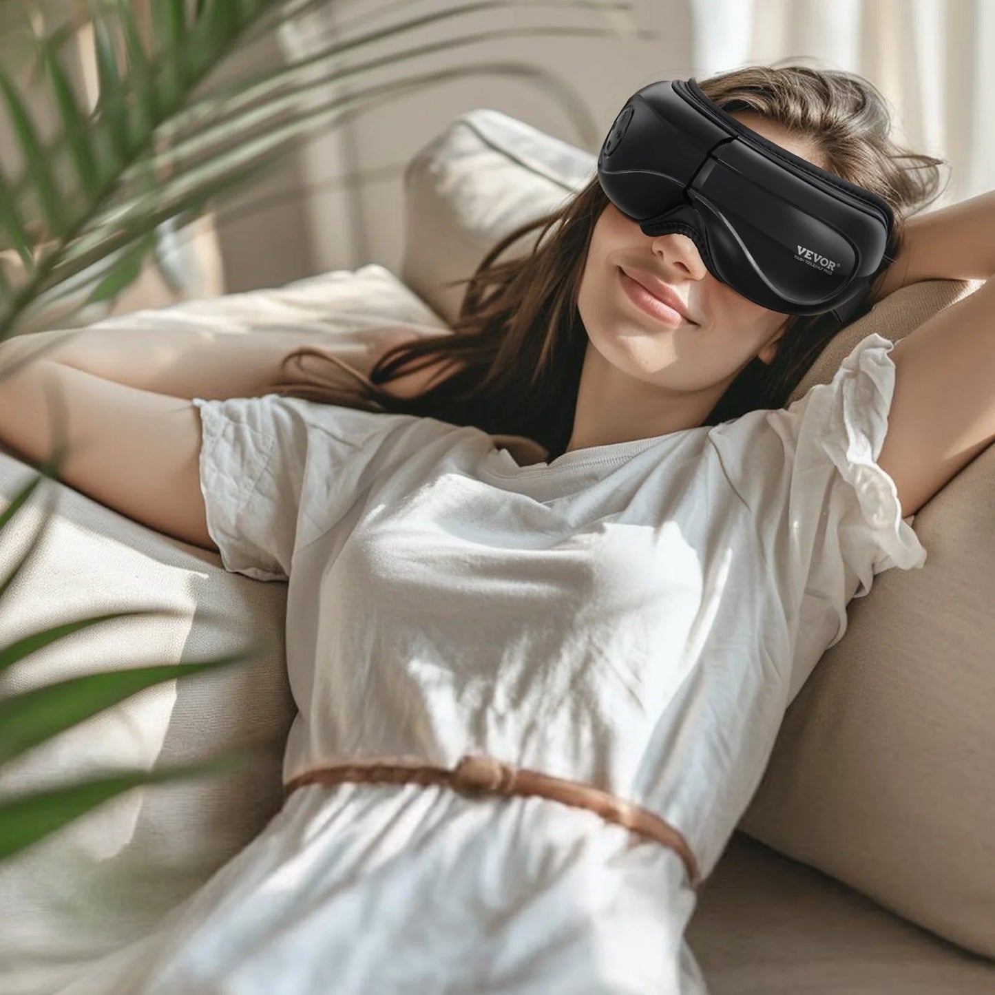 Heated Eye Massager with Bluetooth & Remote Control