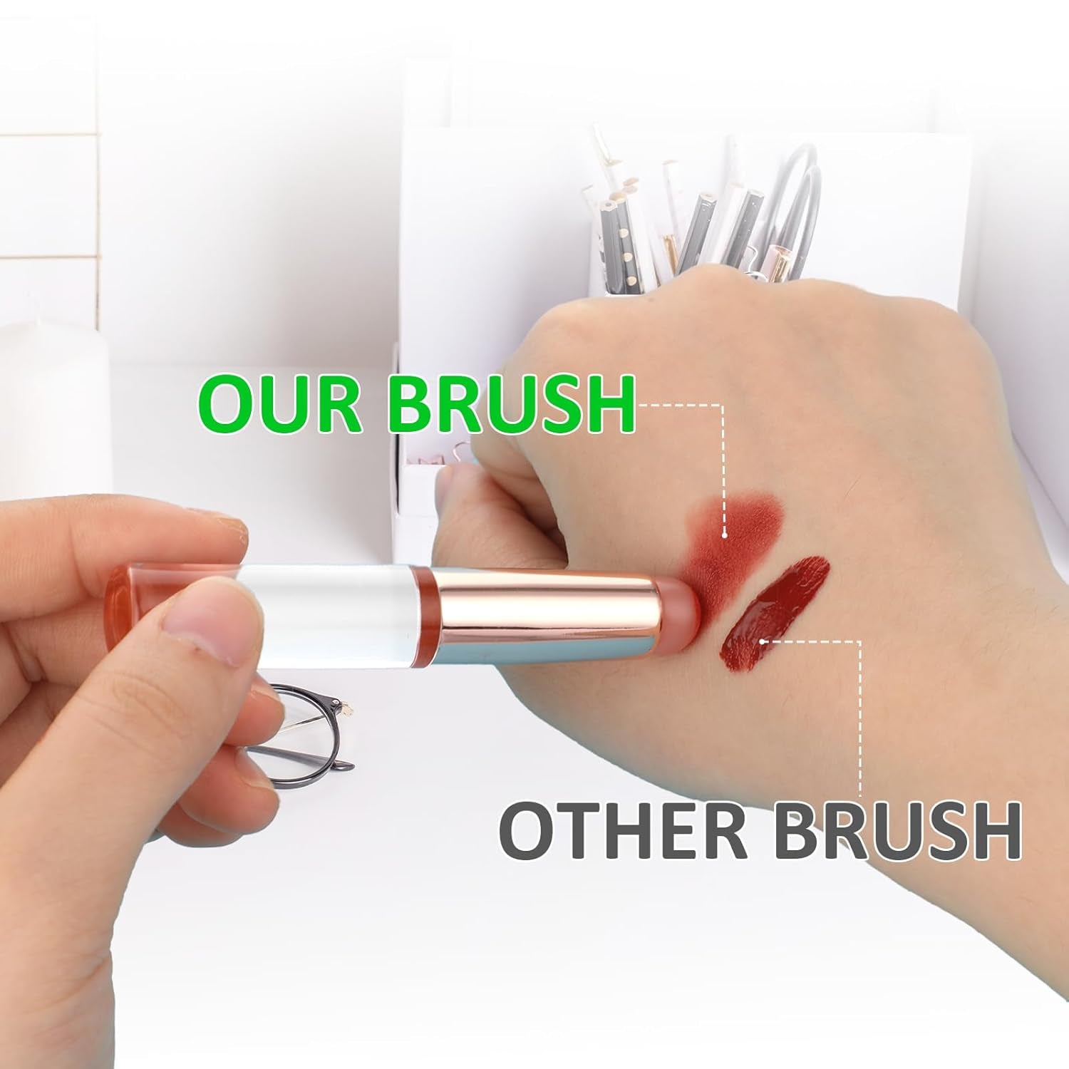 3-Piece Silicone Lip Brush Set | Reusable K-Beauty Lip Applicators