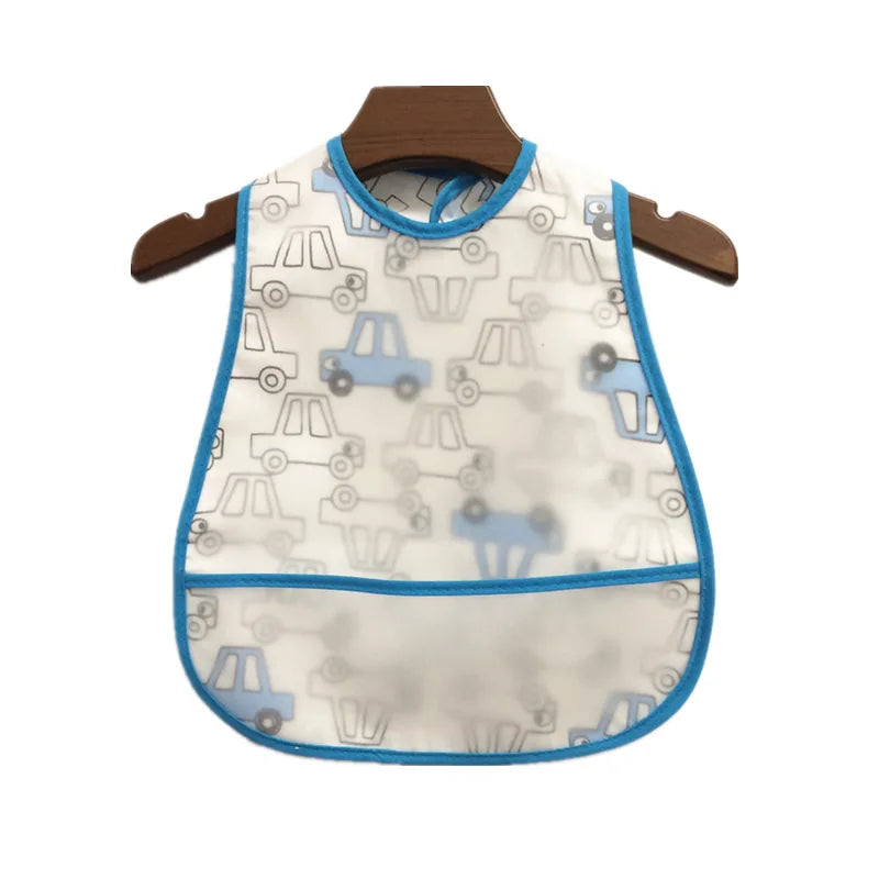 2023 New Cartoon Pattern EVA Waterproof Pocket Lunch Feeding Bibs