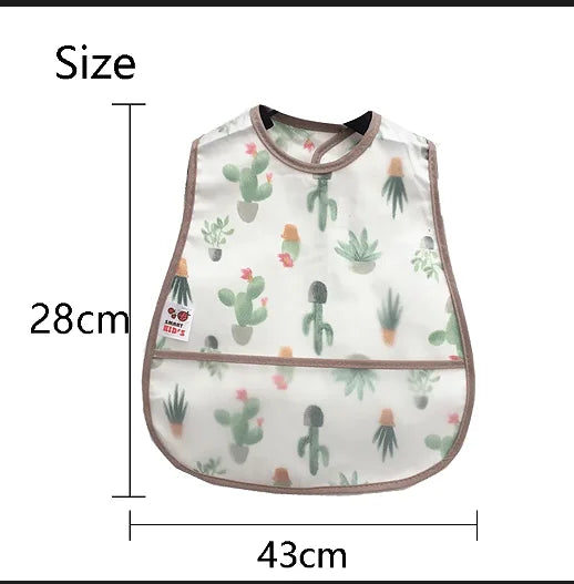 2023 New Cartoon Pattern EVA Waterproof Pocket Lunch Feeding Bibs