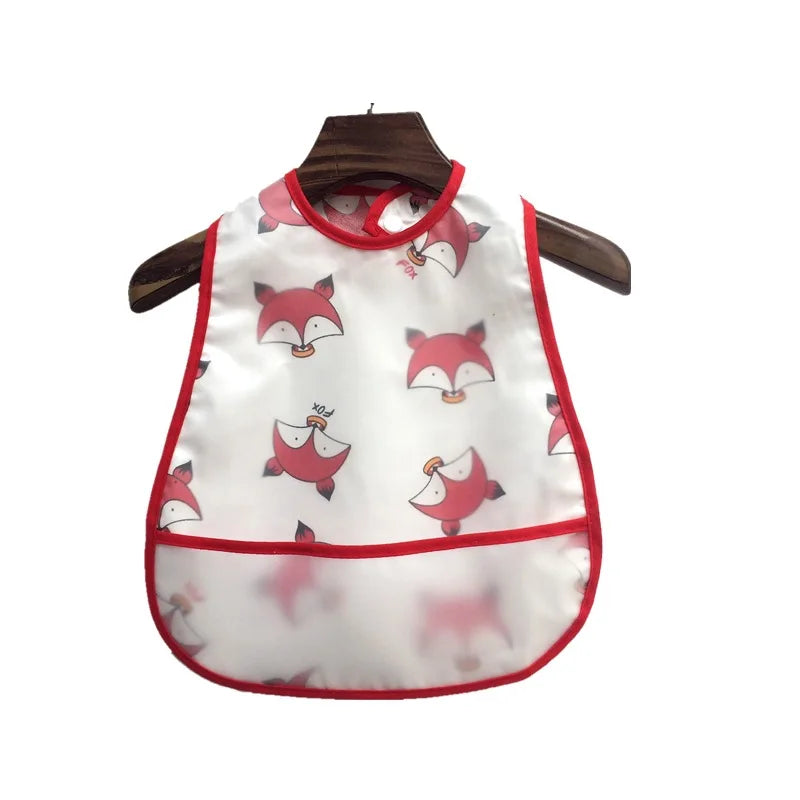 2023 New Cartoon Pattern EVA Waterproof Pocket Lunch Feeding Bibs