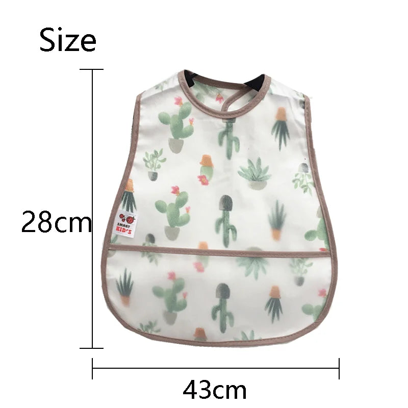 2023 New Cartoon Pattern EVA Waterproof Pocket Lunch Feeding Bibs