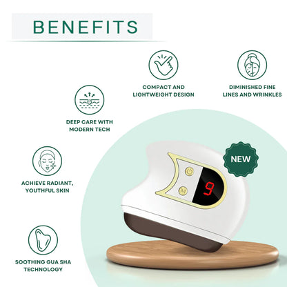Lift, Sculpt & Glow Toolkit | LED Therapy, Electric Gua Sha & Microcurrent Facial Massager – Complete At-Home K-Beauty Spa System
