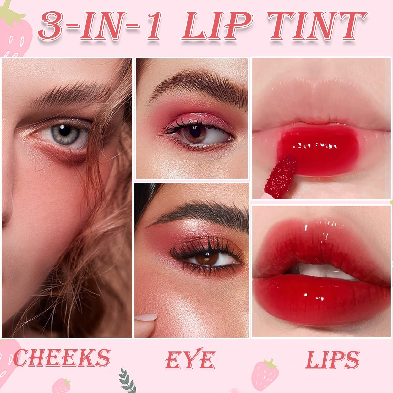 6-Color K-Beauty Lip Tint | Waterproof 3-in-1 Tint
