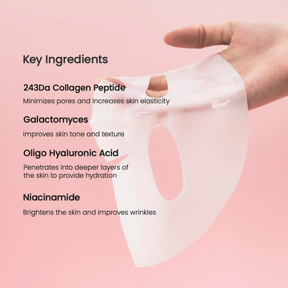 Bio-Collagen Real Deep Mask | Overnight Hydrogel Sheet Mask for Deep Hydration, Elasticity & Pore Refinement – Korean Skincare Set (1.19oz x 4ea)