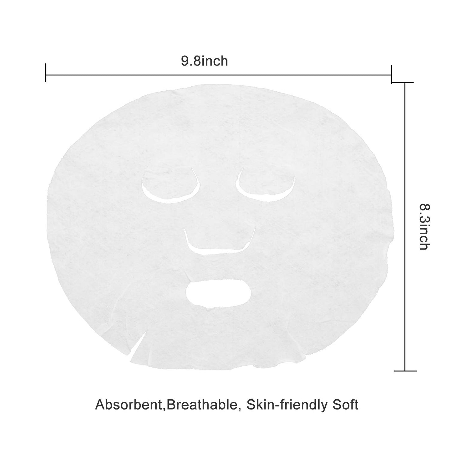 100-Piece Compressed Disposable Facial Mask Sheets + Free Mask Bowl | DIY Hydrating Cotton Face Masks for Home or Travel – K-Beauty Skincare Set