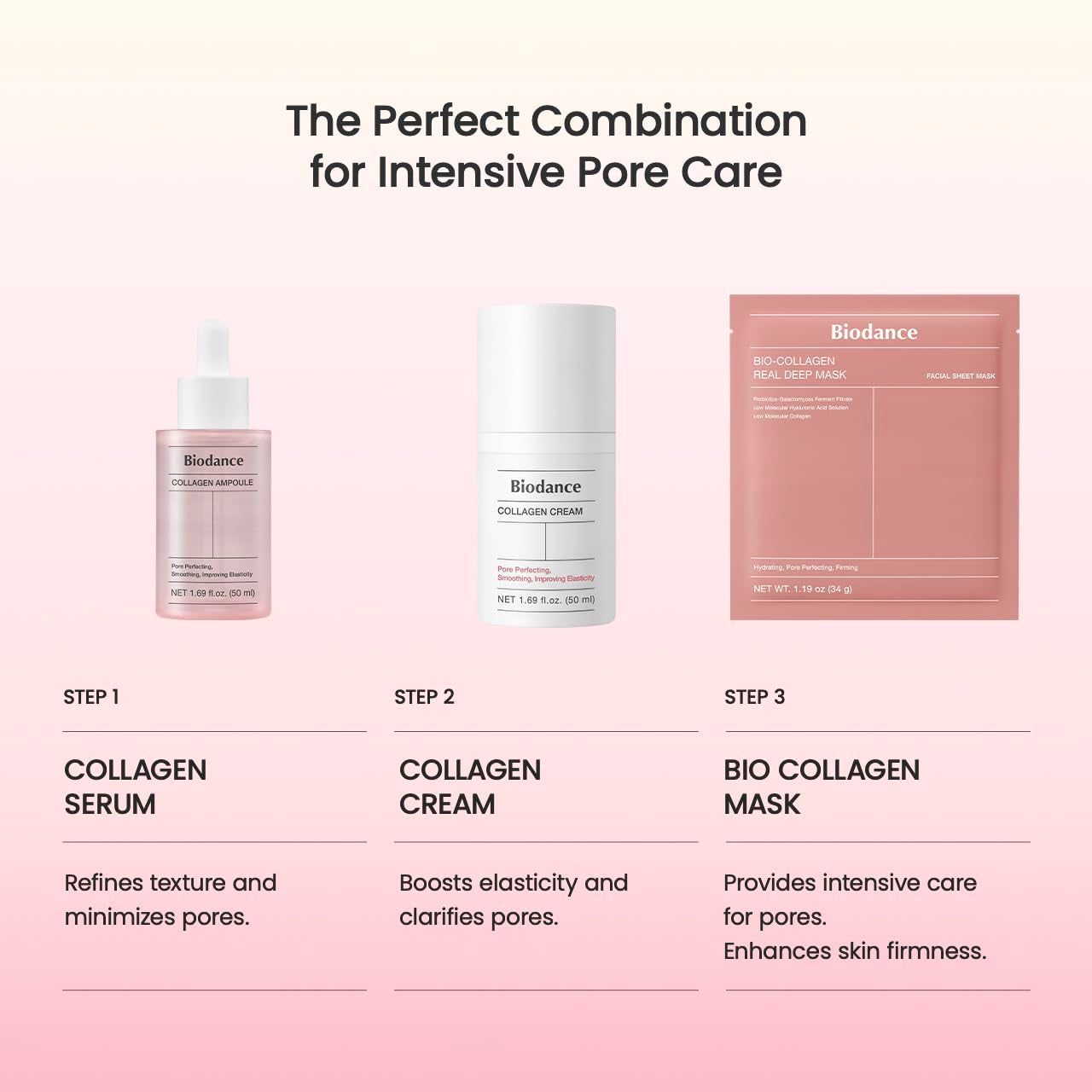 Bio-Collagen Real Deep Mask | Overnight Hydrogel Sheet Mask for Deep Hydration, Elasticity & Pore Refinement – Korean Skincare Set (1.19oz x 4ea)