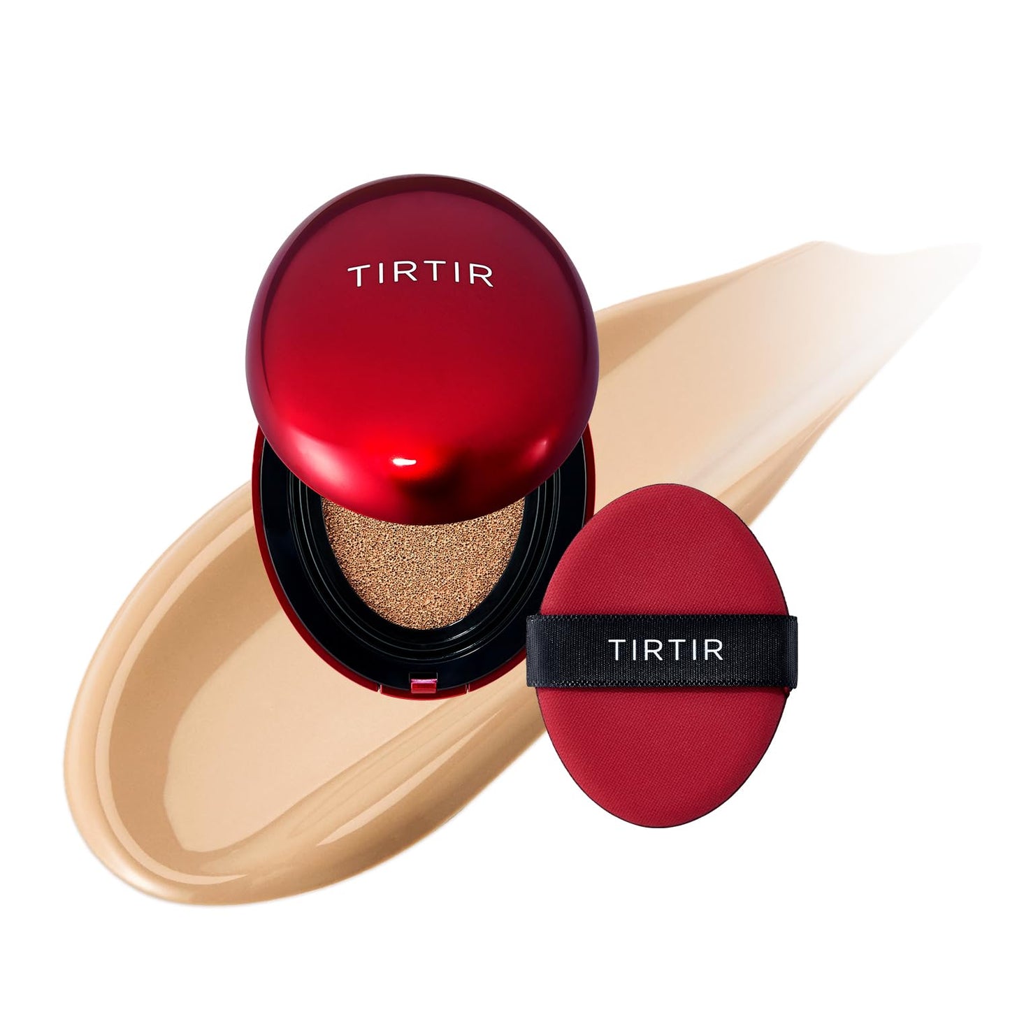TIRTIR Mask Fit Red Cushion Foundation | Full Coverage, Weightless, Satin Glow Finish – 40 Shades Korean K-Beauty Foundation for All Skin Tones