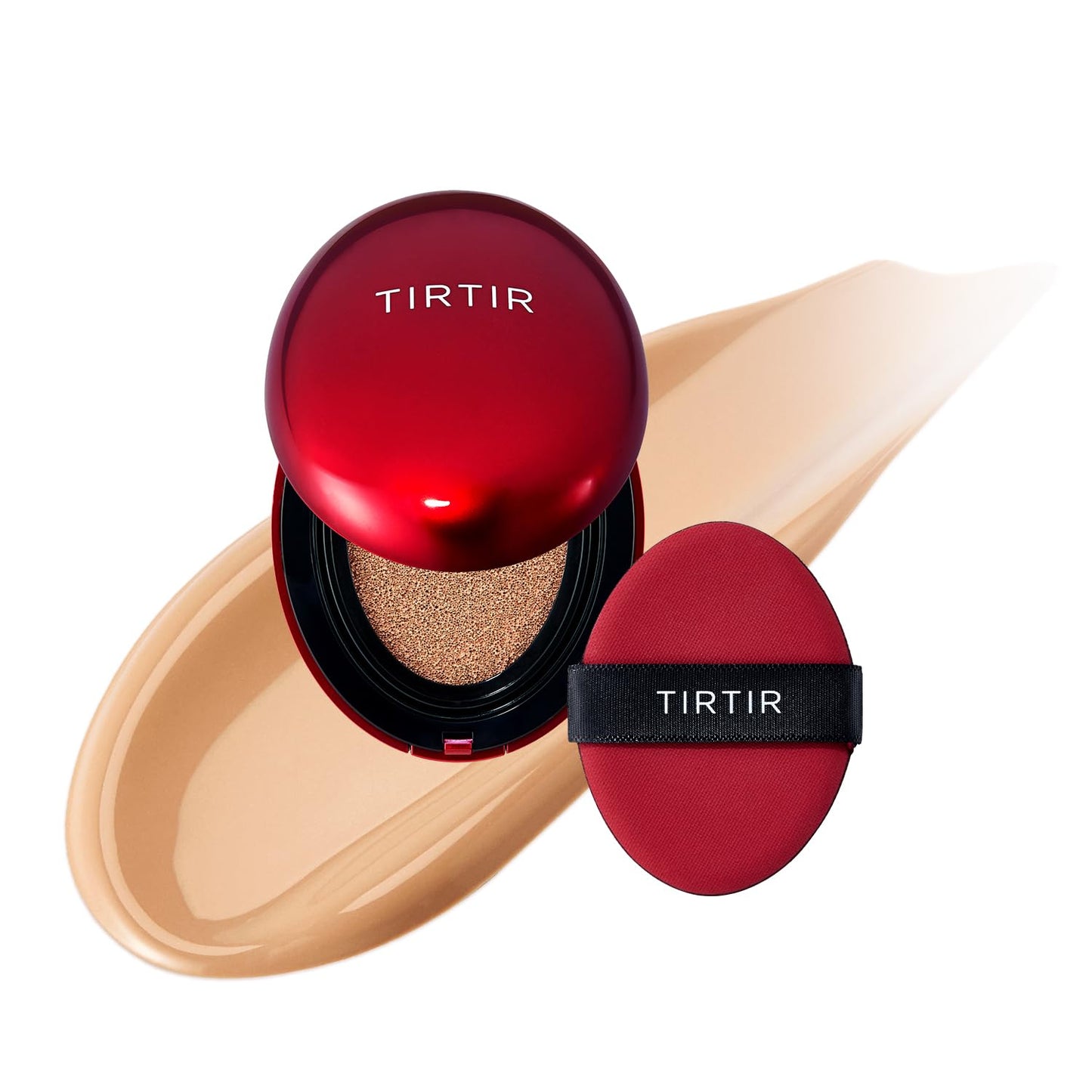 TIRTIR Mask Fit Red Cushion Foundation | Full Coverage, Weightless, Satin Glow Finish – 40 Shades Korean K-Beauty Foundation for All Skin Tones