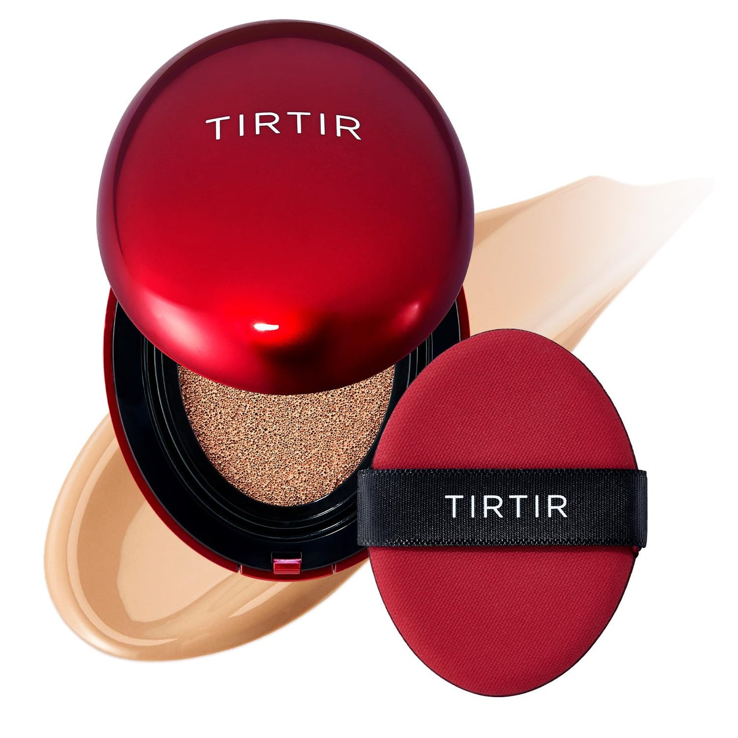 TIRTIR Mask Fit Red Cushion Foundation | Full Coverage, Weightless, Satin Glow Finish – 40 Shades Korean K-Beauty Foundation for All Skin Tones