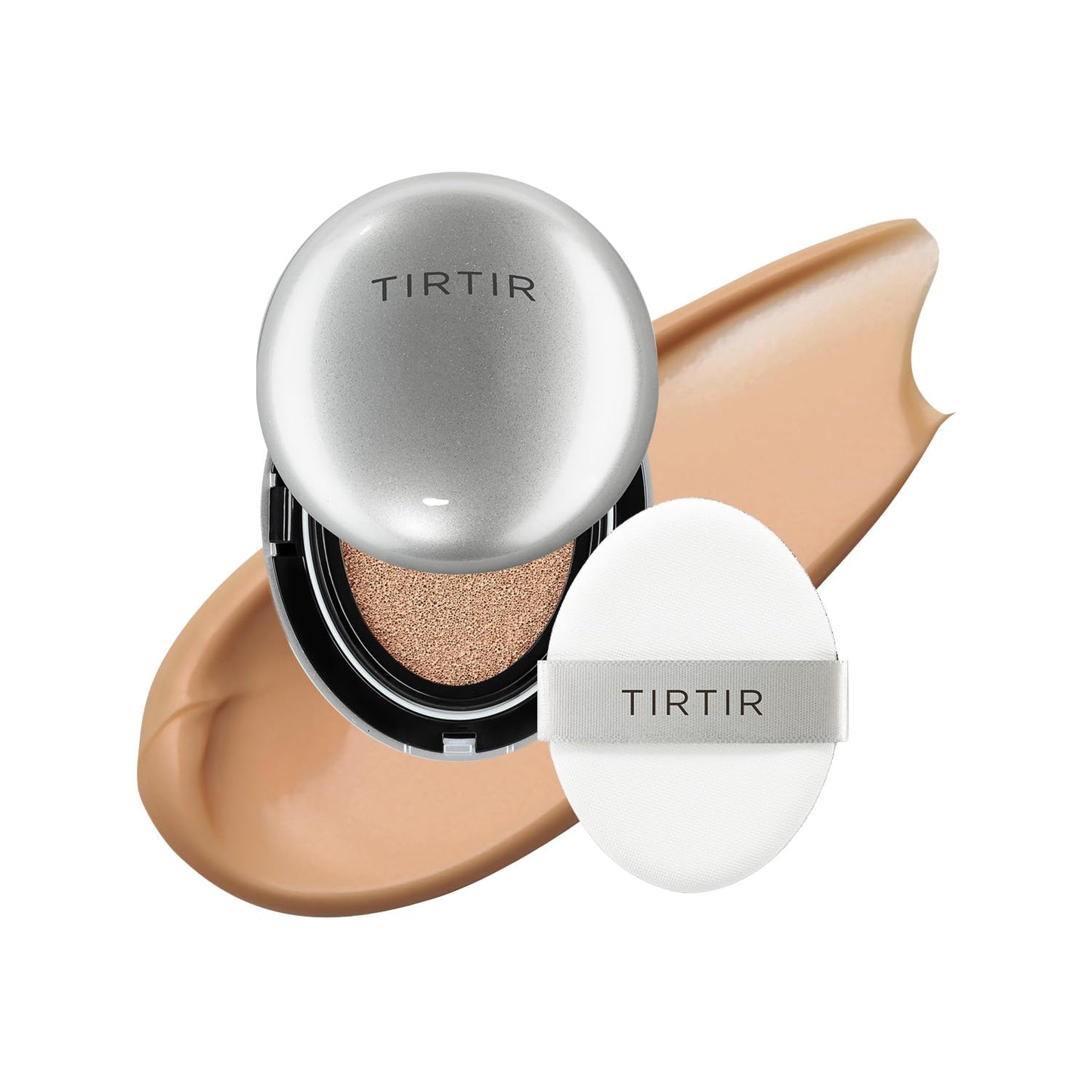 TIRTIR Mask Fit Aura Silver Cushion Foundation | Semi-Glow Finish, Natural Coverage & 72-Hour Radiant Hydration – Lightweight K-Beauty Cushion for Dry & Combination Skin